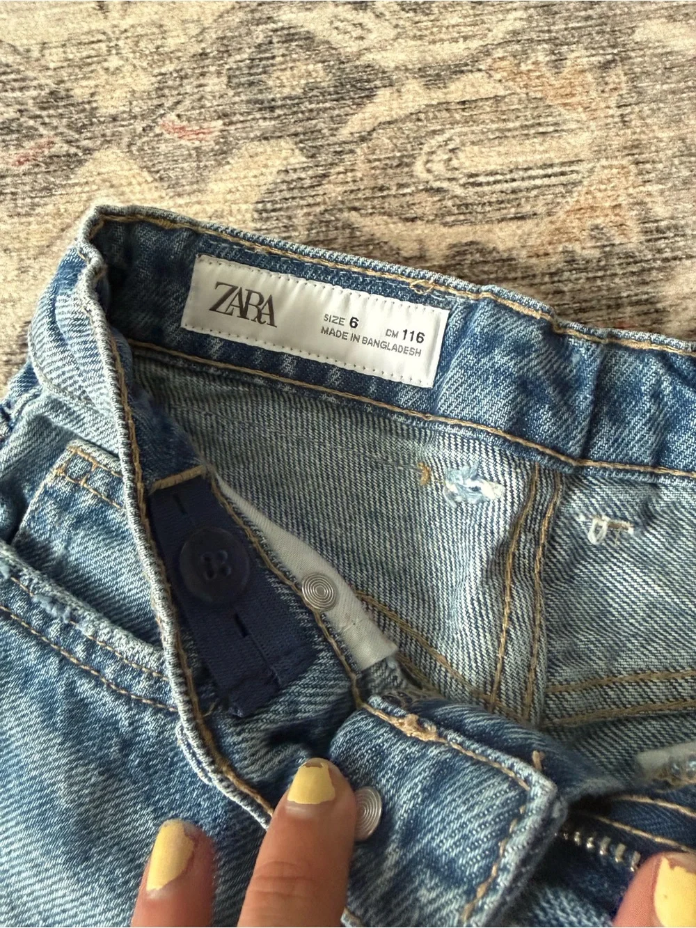 Two Pair Girls Denim Shorts - Zara and Old Navy